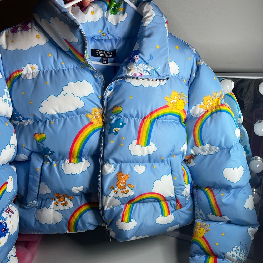 Dolls Kill Carebear Cropped Puffer Jacket